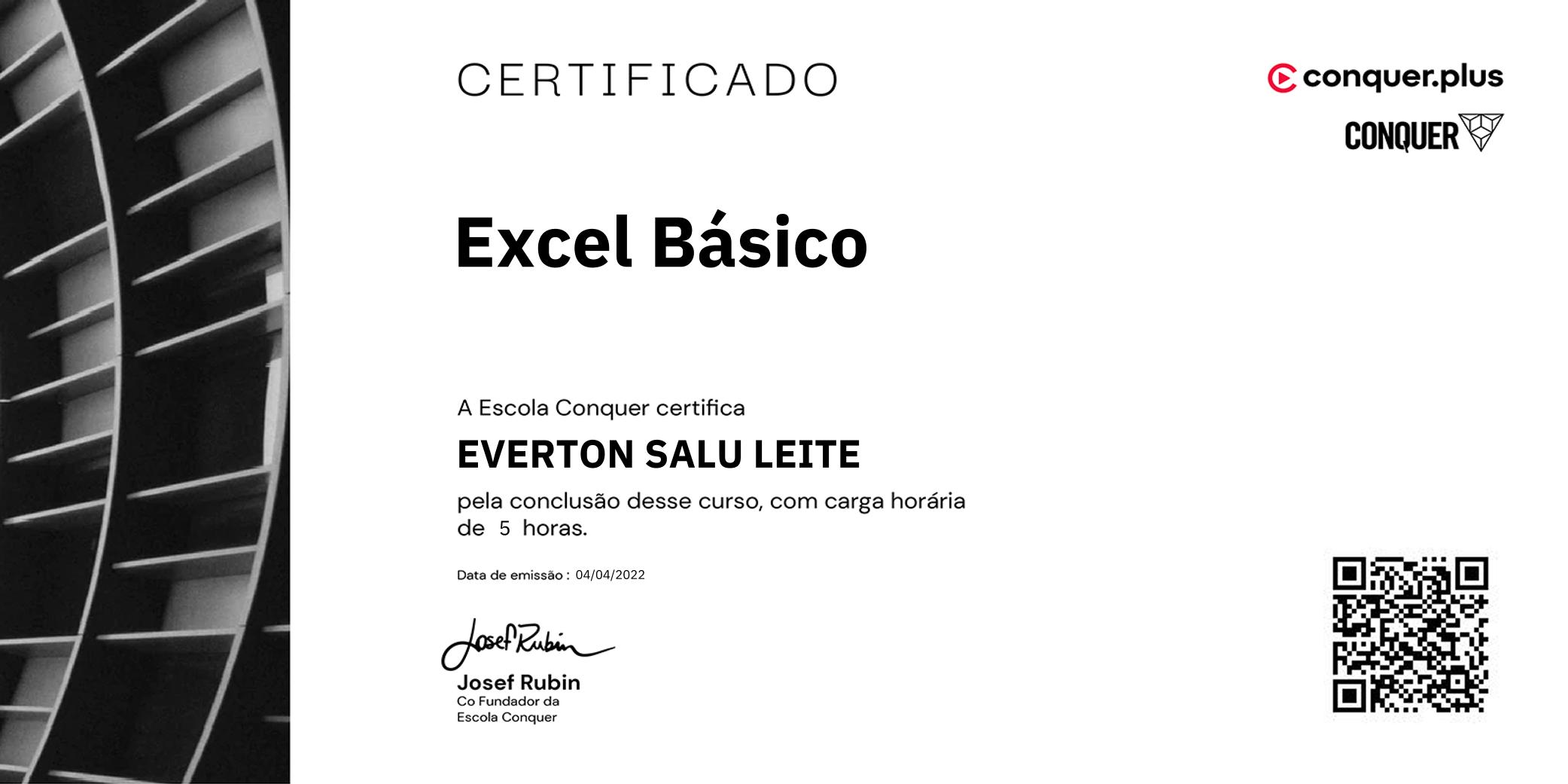 Certificado de Excel Básico